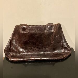 Carla Mancini Dark Brown Leather Handbag